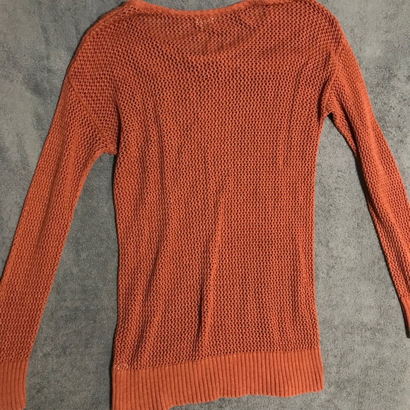 PLUS SIZE Rust Orange Cable Knit Sweater - Picture 3 of 4